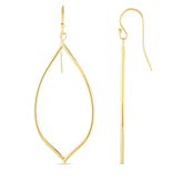 14K Yellow Gold Polished Dangle Earring